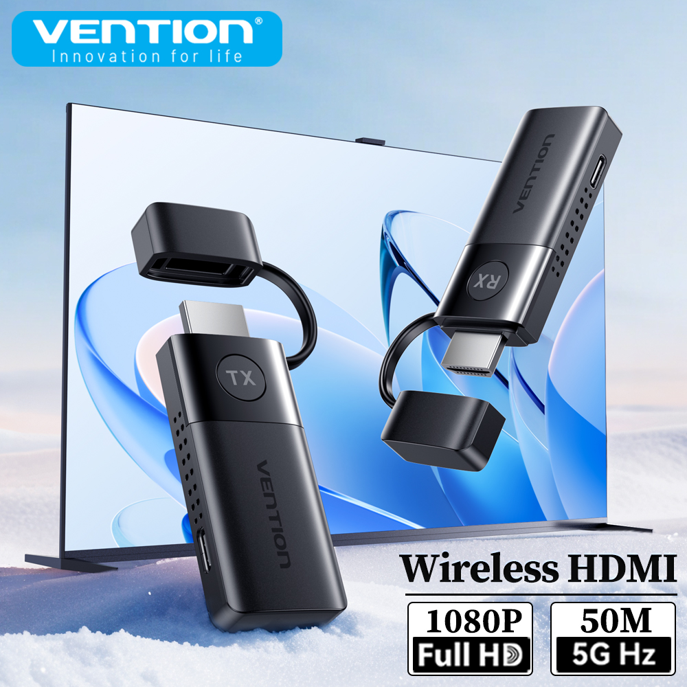 Home Cinema Wireless - Vention Pemancar dan Penerima HDMI Nirkabel