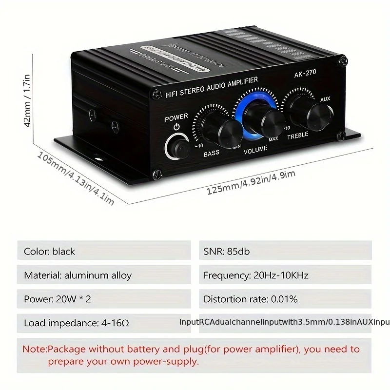 AK-270 HIFI Amplifier Saluran  - Audio Home Cinema ulasan dan harga