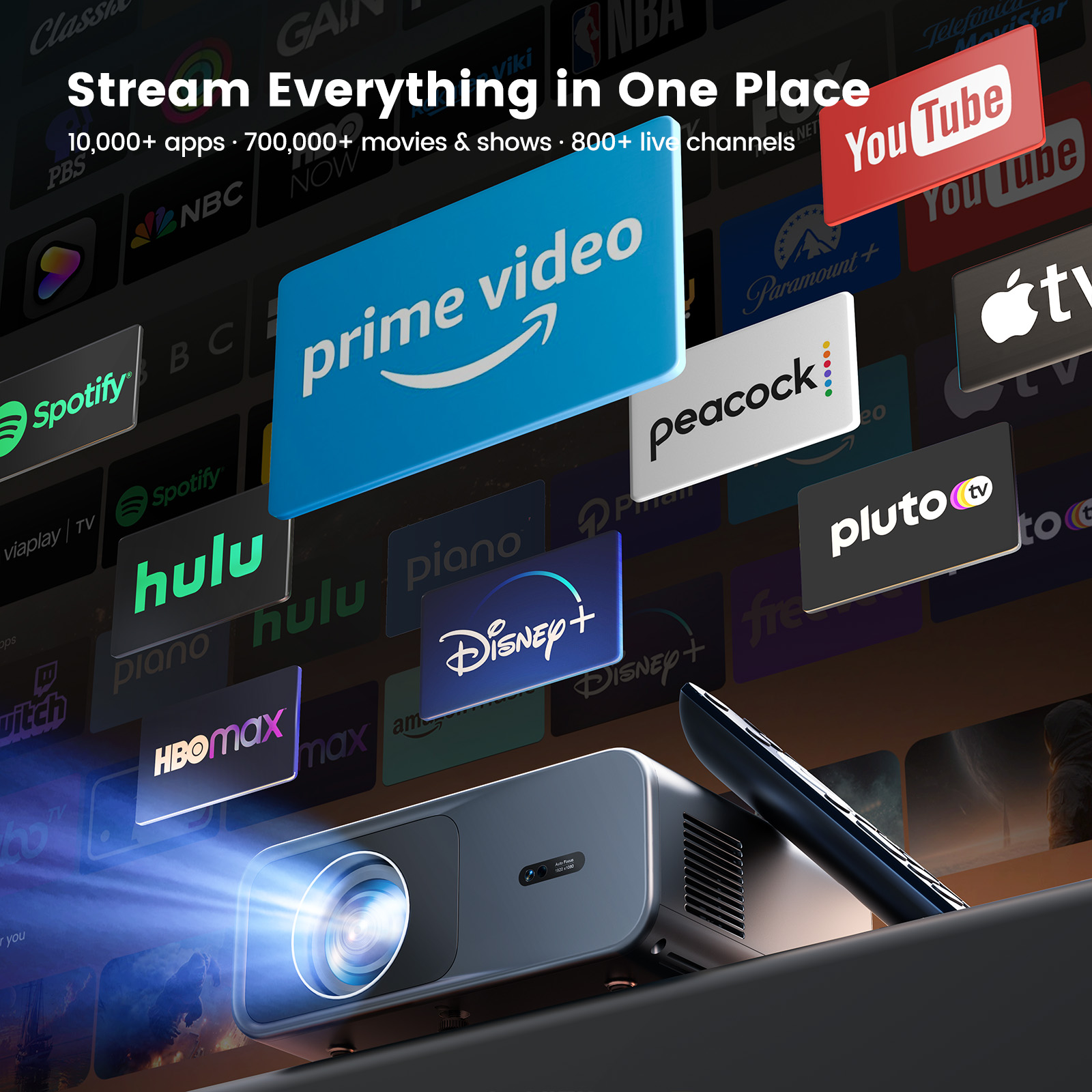 Proyektor Wimius G1 4K Google  - Home Cinema Tv ulasan dan harga