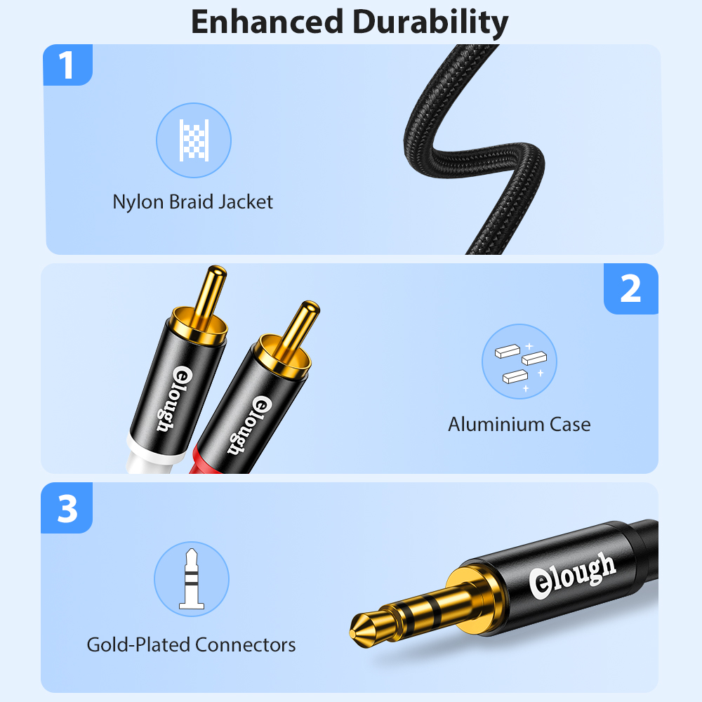 Kabel RCA Eleugh Kabel Speaker - Home Cinema Tv ulasan dan harga