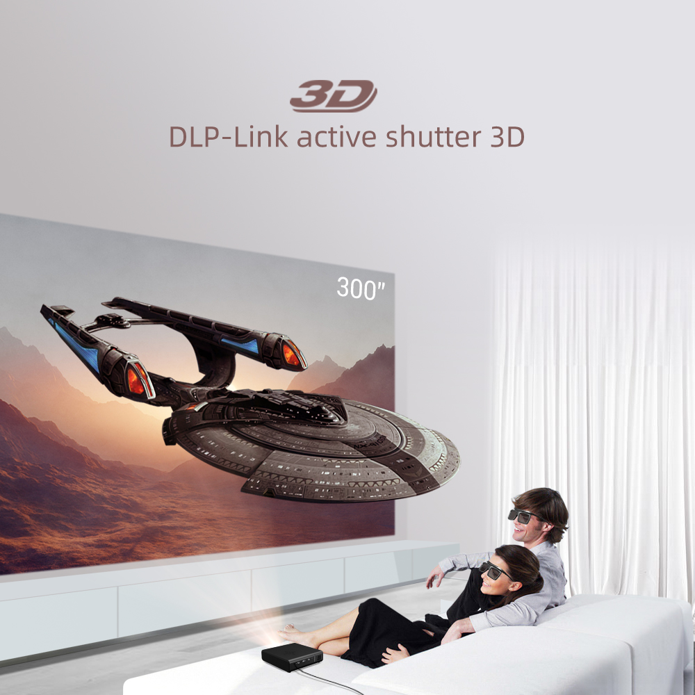 BYINTEK U30 Proyektor 3D 4K Te - Home Cinema Wireless ulasan dan harga