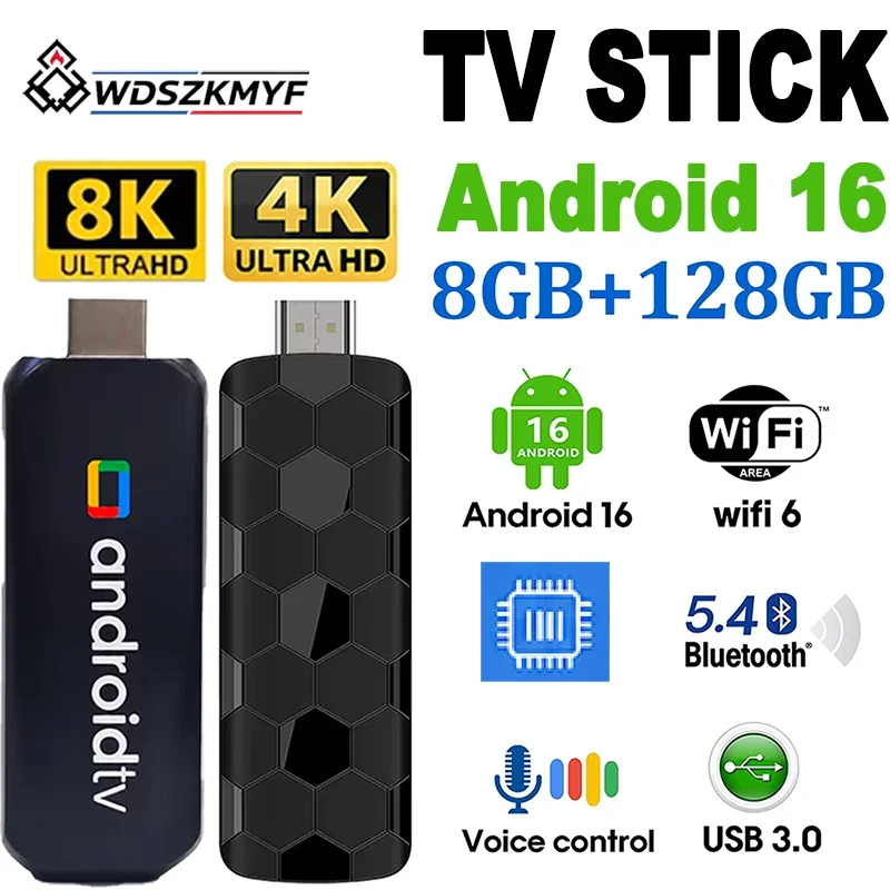 TV Stick Android 16 4K/8K UHD  - Home Cinema Tv ulasan dan harga
